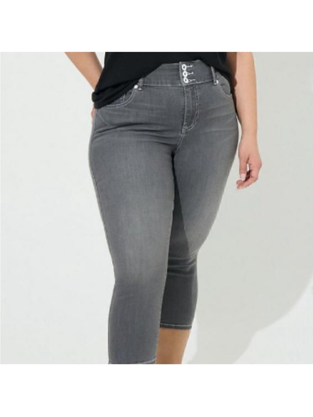 torrid Charcoal High-Rise Crop Jeggings